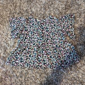 3XL Flutter sleeve peplum top